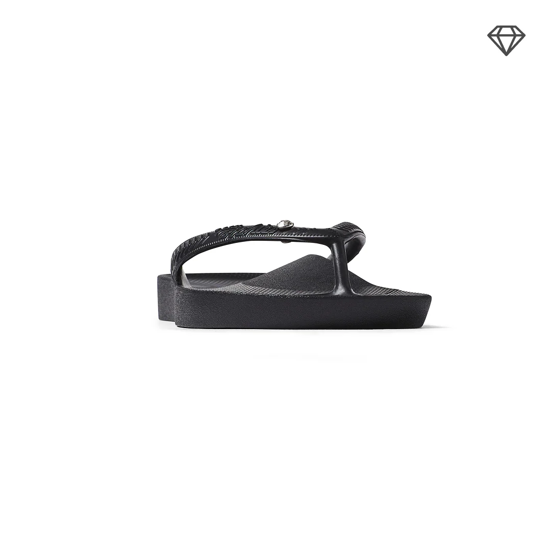 Arch Support Thongs - Classic - Crystal Black - Image 11