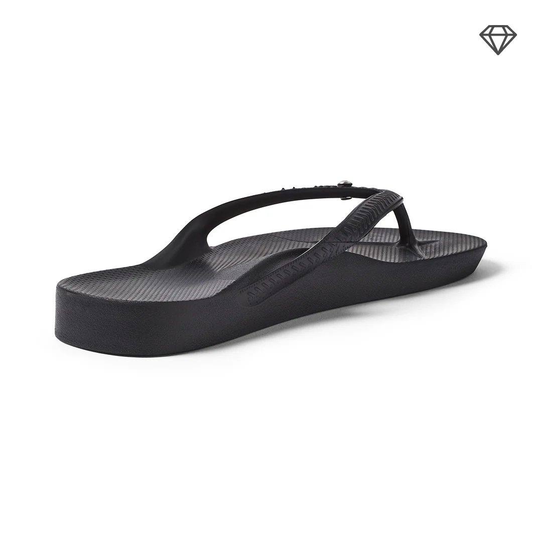 Arch Support Thongs - Classic - Crystal Black - Image 13
