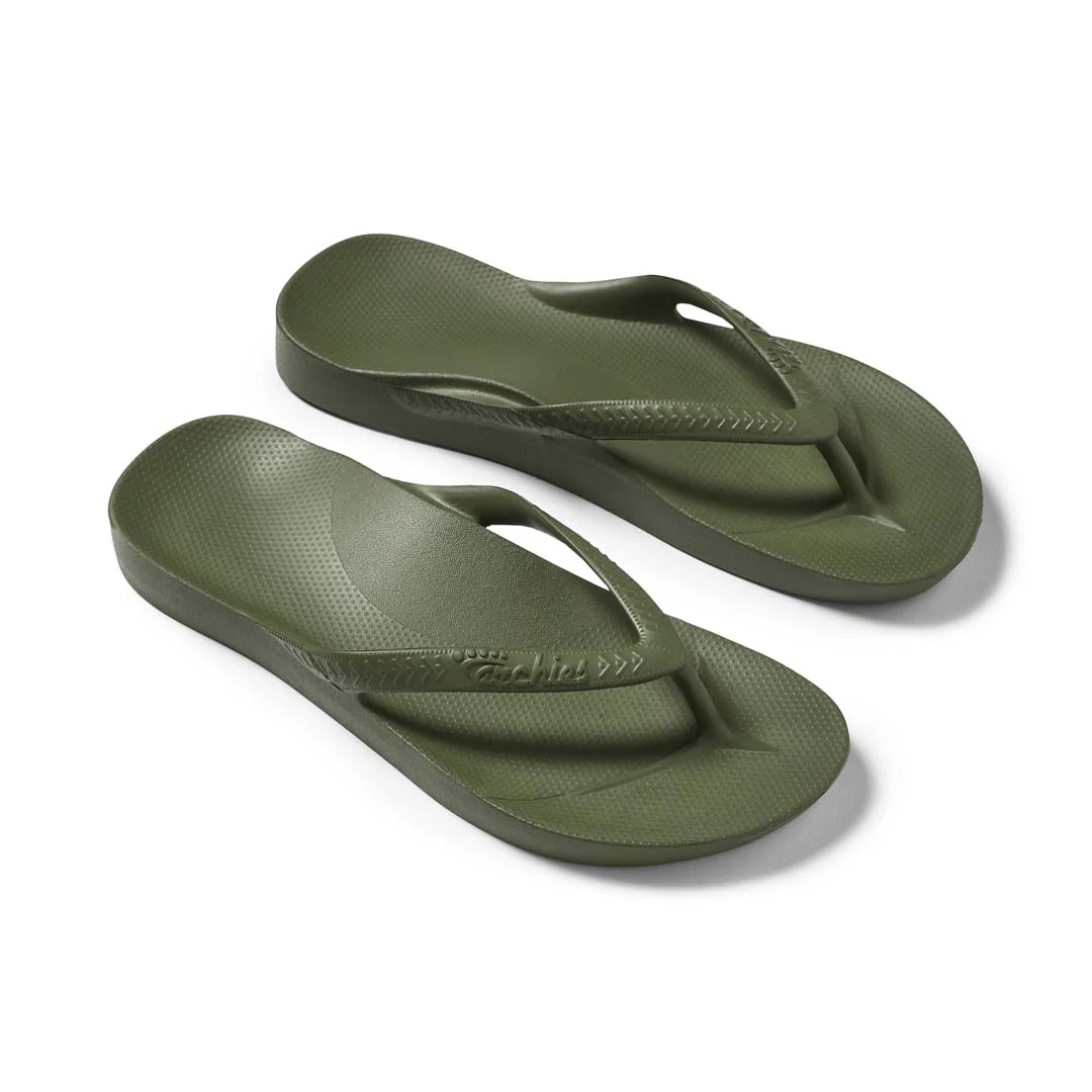 Arch Support Thongs - Classic - Olive - Image 13