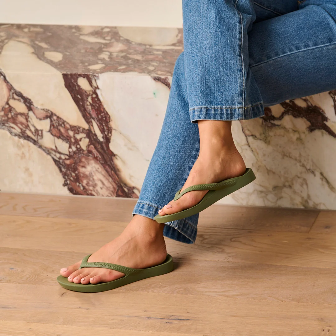 Arch Support Thongs - Classic - Olive - Image 4