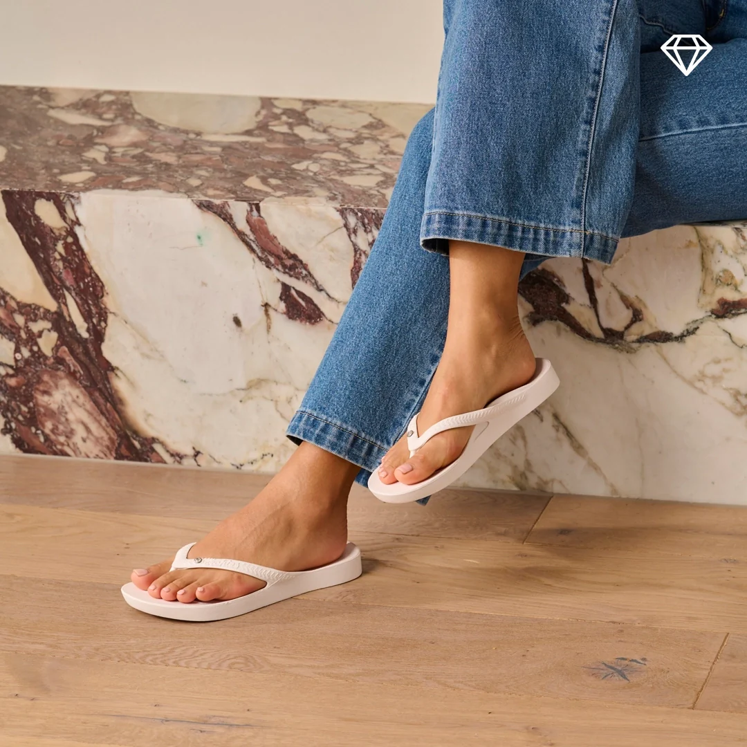 Arch Support Thongs - Classic - Crystal White - Image 4