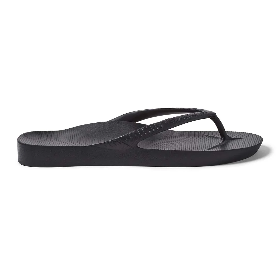 Kids - Arch Support Thongs - Black - Image 6